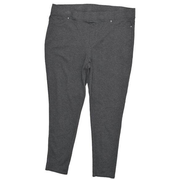 Seven7 Women's Gray Skinny Leggings Rayon Blend Size 2XL Pull On Solid - Picture 1 of 6